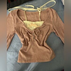 Pink croquette Long Sleeved Top